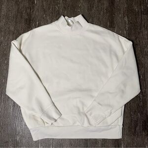 Fabletics Cream Mockneck Crew